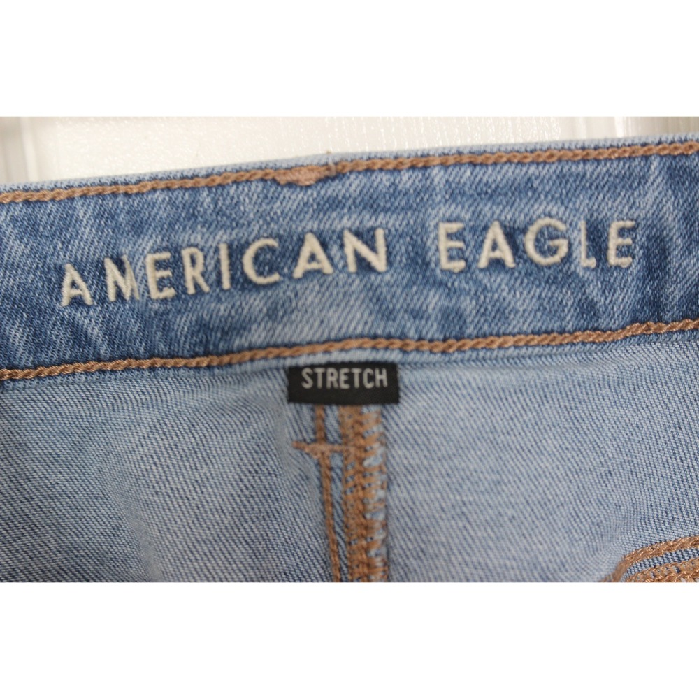 American Eagle Women's Blue Mom Jeans Stretch Size 6 High Rise Casual Denim - Picture 6 of 7
